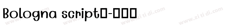 Bologna script字字体转换
